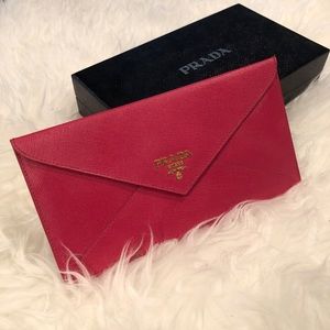 Prada Envelope Wallet (Pink Peonia)